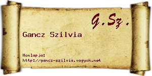 Gancz Szilvia névjegykártya